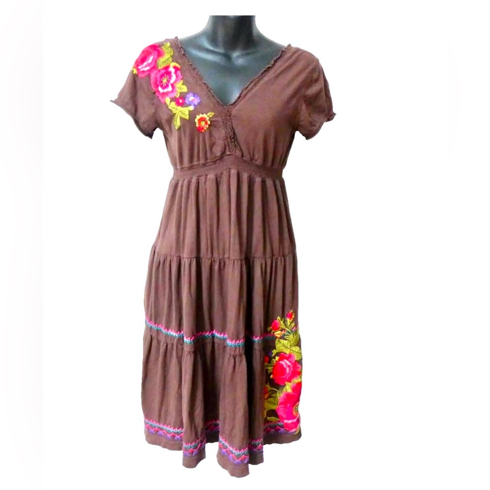 Johnny WAS Los Angeles Boho Cotton Dress S